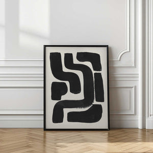 Tablou înramat „Ink Maze” de Ejaaz Haniff