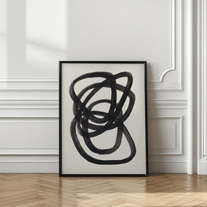 Tablou înramat „Ink Spiral Rings” de Ejaaz Haniff