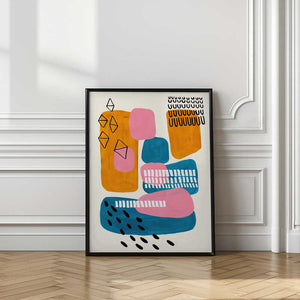 Tablou înramat „Midcentury City” de Ejaaz Haniff
