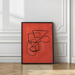 Tablou înramat „Orange Circuit” de Ejaaz Haniff