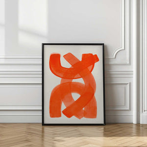 Tablou înramat „Orange Strokes” de Ejaaz Haniff