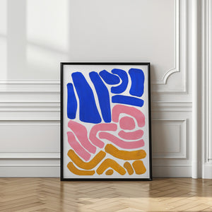 Tablou înramat „Pastel Tribal Maze” de Ejaaz Haniff