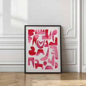 Tablou înramat „Pink Kiss Pieces” de Ejaaz Haniff