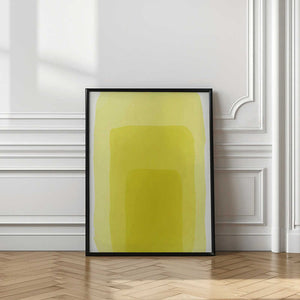 Tablou înramat „Yellow Watercolor Shapes #1” de jay stanley