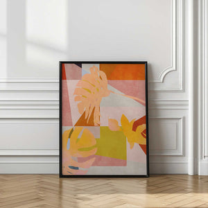 Tablou înramat „Organic Bauhaus Geometry Leaves” de Ana Rut Bre