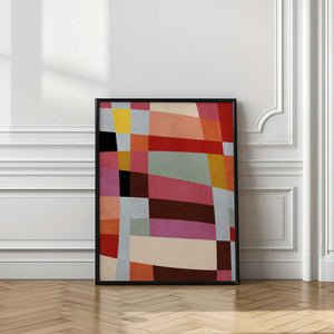 Tablou înramat „Warm Colors Bauhaus Geometry4” de Ana Rut Bre