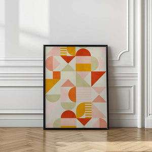Tablou înramat „Bauhaus Fun Pastel” de Ana Rut Bre