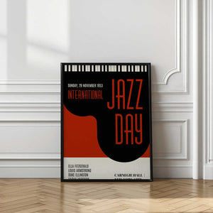 Tablou înramat „Jazzy Days   Dark Red” de Kubistika