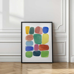 Tablou înramat „Color Blocks 3” de Louise van Terheijden