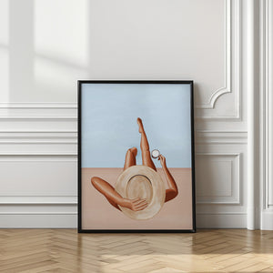 Tablou înramat „Poolside Girl” de Ivy Green Illustrations