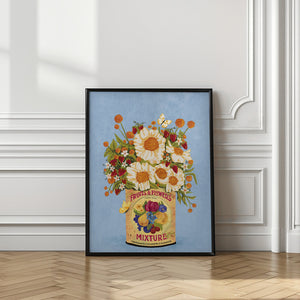 Tablou înramat „Flowers In a Vintage Tea Can” de Raissa Oltmanns