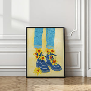 Tablou înramat „Sunflower Walk” de Raissa Oltmanns