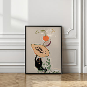Tablou înramat „Balancing Fruits” de Arty Guava