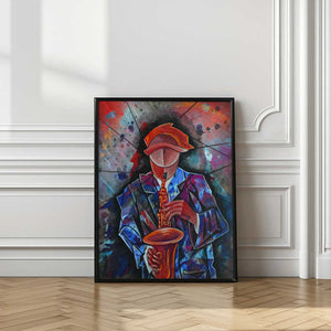 Tablou înramat „Sax Jazz Man” de Ricardo Maya