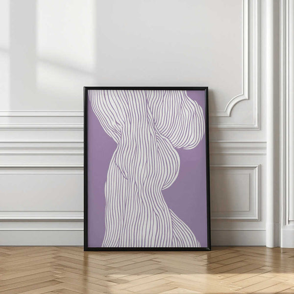 Tablou înramat „Curved Lines Flow” de Treechild