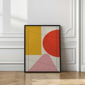 Tablou înramat „Four Triangles” de Oju Design