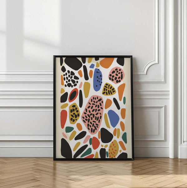 Tablou înramat „Vibrant Pebble Mosaic” de Treechild