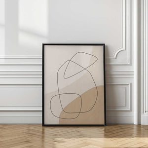 Tablou înramat „Graphic Shapes &amp; Lines Poster” de Elena Ristova