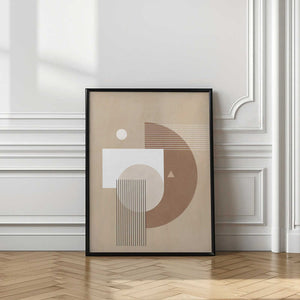 Tablou înramat „Neutral Semicircles Poster” de Elena Ristova