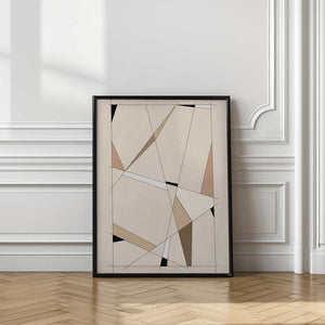 Tablou înramat „Geometric Beige Art” de Elena Ristova