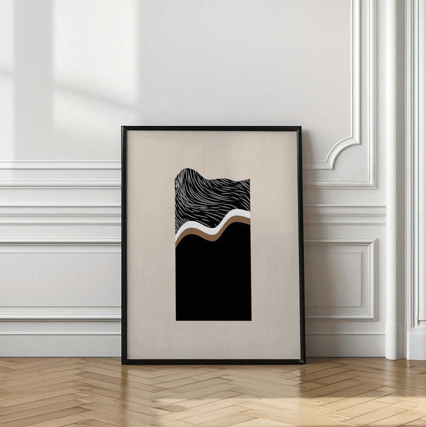 Tablou înramat „Monochrome Waves” de Elena Ristova