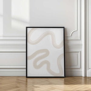 Tablou înramat „Beige Brush Stroke Poster” de Elena Ristova