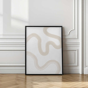 Tablou înramat „Beige Brush Stroke Poster” de Elena Ristova