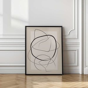 Tablou înramat „Soft Abstract Lines Art” de Elena Ristova