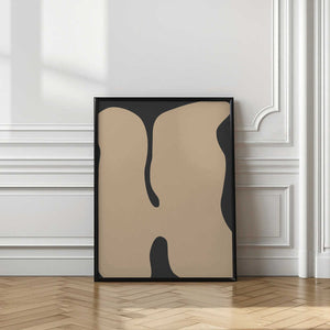 Tablou înramat „Graphic Beige Shapes Art” de Elena Ristova