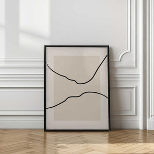Tablou înramat „Soft Abstract Lines Art” de Elena Ristova