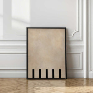 Tablou înramat „Beige Geometric Painting” de Elena Ristova