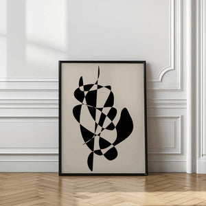Tablou înramat „Abstract Black Shapes” de Elena Ristova