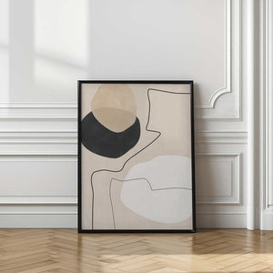 Tablou înramat „Organic Shapes &amp; Lines Painting” de Elena Ristova
