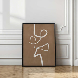 Tablou înramat „White Single Line Artwork” de Elena Ristova