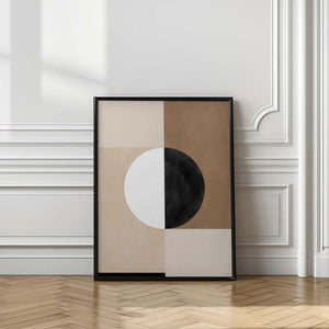 Tablou înramat „Geometric Shapes with a Central Circle” de Elena Ristova
