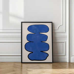 Tablou înramat „Blue Enigma Shape” de Elena Ristova