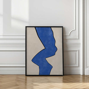Tablou înramat „Bold Blue Contour” de Elena Ristova