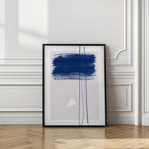 Tablou înramat „Bold Blue Brushstrokes” de Elena Ristova