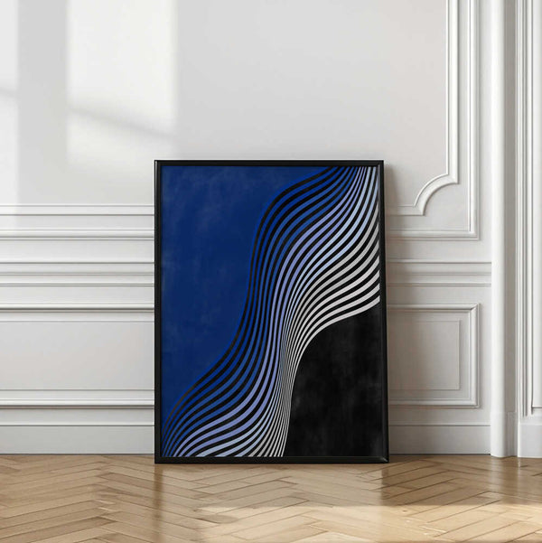 Tablou înramat „Waves of Contrast” de Elena Ristova