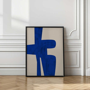 Tablou înramat „Blue Harmony Shape” de Elena Ristova