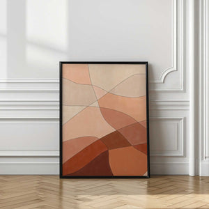 Tablou înramat „Flowing Lines And Warm Earth Tones” de Elena Ristova