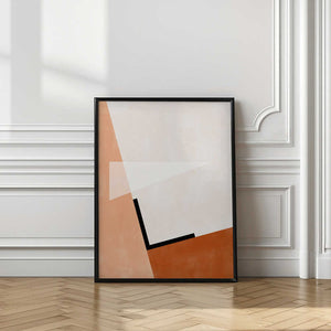 Tablou înramat „Abstract Geometric Art With Muted Tones” de Elena Ristova