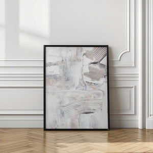 Tablou înramat „Textured Brushstrokes and Layered Neutral Tones” de uplusmestudio