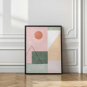 Tablou înramat „Pastel Tones With Minimalist Shapes” de Elena Ristova