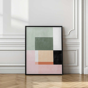 Tablou înramat „Abstract Composition With Geometric Shapes” de Elena Ristova