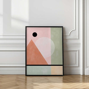 Tablou înramat „Geometric Shapes In Pastel Tones” de Elena Ristova