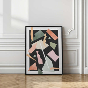 Tablou înramat „Geometric Shapes And Pastel Colors” de Elena Ristova