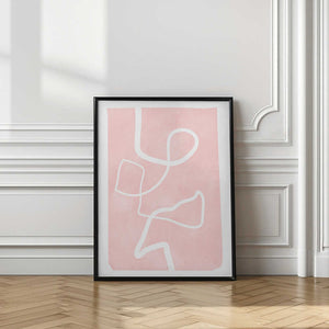 Tablou înramat „Blush Flow Lines” de Elena Ristova