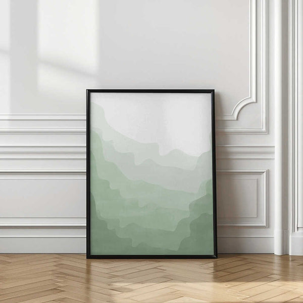 Tablou înramat „Emerald Wave Scape” de Elena Ristova