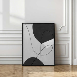 Tablou înramat „Monochrome Flow” de Elena Ristova